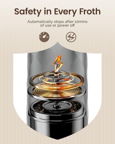 Maestri House Rechargeable Milk Frother, Handheld Electric Foam Maker Detachable Stainless Steel Whisk Drink Mixer Foamer Mini Blender for Matcha, No Stand, LunaFro Mini (Medium Gray and Silver) - Image 7
