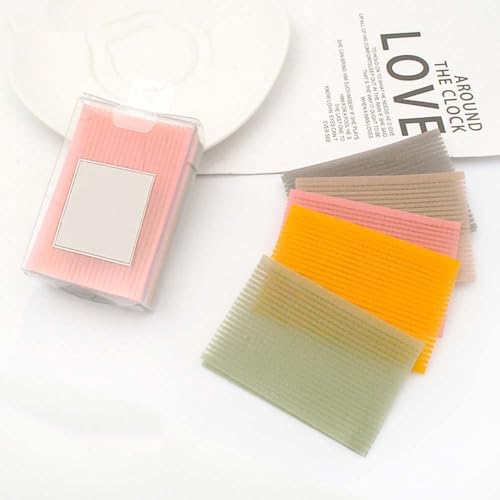10 Pcs Colorful Magic Bangs Hair Pad, Plastic Paste Posts Square Hair Pad, Fringe Stickers Holder for Styling Cutting Tool Clips and Barrettes