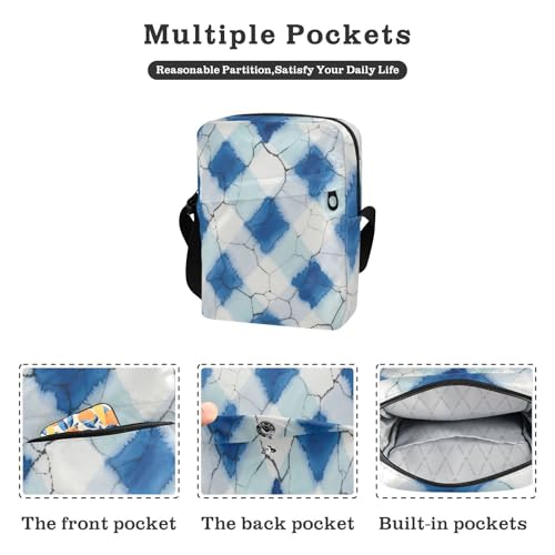 small messenger bag for men crossbody bag men Purse Bag Adjustable Strap for Casual Casual- Chinese Porcelain Blue2