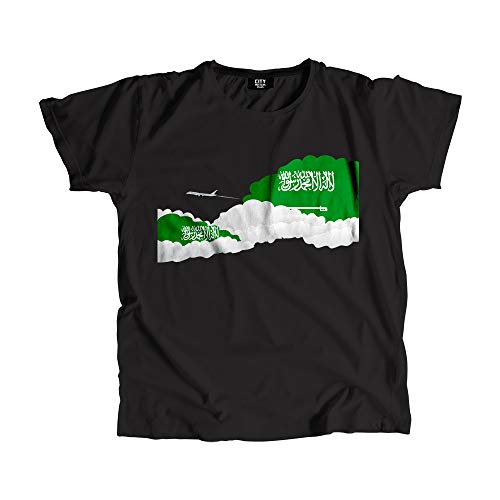 T-shirt Arabie Saoudite unisex avec motif avion et aéroport pour passionnés de vol