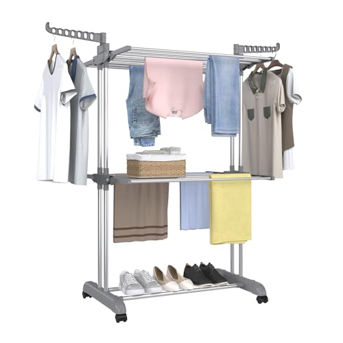 Bigzzia 3-Tier Foldable Clothes Drying Rack