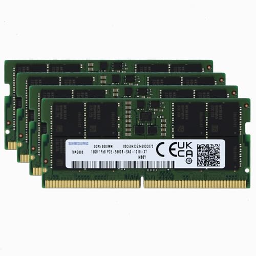 Image of Factory Original 64GB (4x16GB) Compatible with MSI CreatorPro X17 HX A13V, A13VKS, A13VM Workstation Laptop DDR5 5600MHz PC5-44800 SODIMM 1Rx8 CL46 1.1v 262 Pin Notebook Memory RAM Upgrade Adamanta