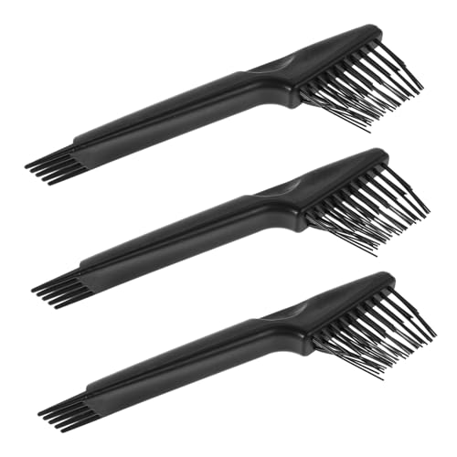 minkissy 3 Piezas Limpiador de cepillos para el cabello cepillo de aire cepillo de limpieza cepillo de viaje peine de depilación cepillo depilatorio herramientas de AbS Black