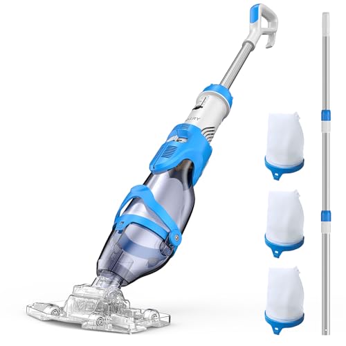 OGERY Pool Vacuum for Above Ground Pool, 18.5GPM Powerful Suction, 60Mins Runtime, Telescopic Pole...