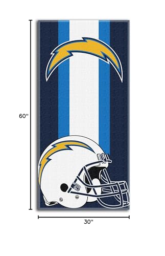 Image of Northwest The Company NFL Los Angeles Chargers Beach Towel, 30 inch x 60 inch, Zone Read Legacy