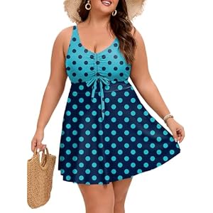 Arolina Plus Size Swimdress for Women High Waisted Tummy Control Tankini Bathing Suits Two Piece Swimsuits with Boyshorts