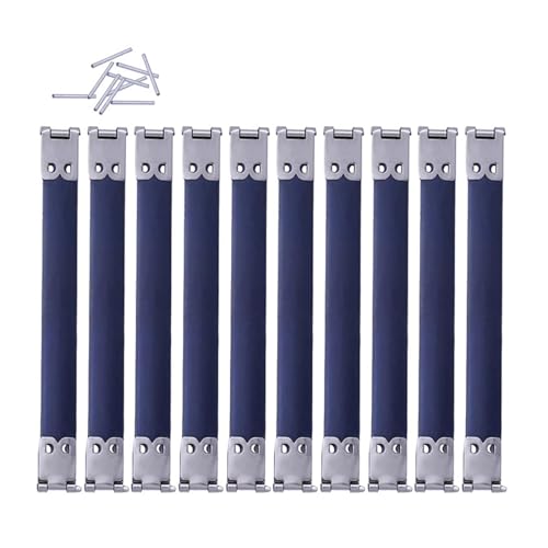 10Pcs Metal Internal Squeeze Locking Clasps Flex Closure Frame Hinges Spring Clip Purse Making Accessories for DIY Crafts(12cm)
