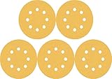Fíjalo Bosch Professional 5x Lijas Expert C470 con 8 agujeros (para Madera dura, Pintura sobre madera, Ø 125 mm, grano 240, accesorios Lijadora excéntrica)