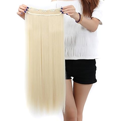 S-noilite 30 Inch Bleach Blonde Hair Extensions Cover