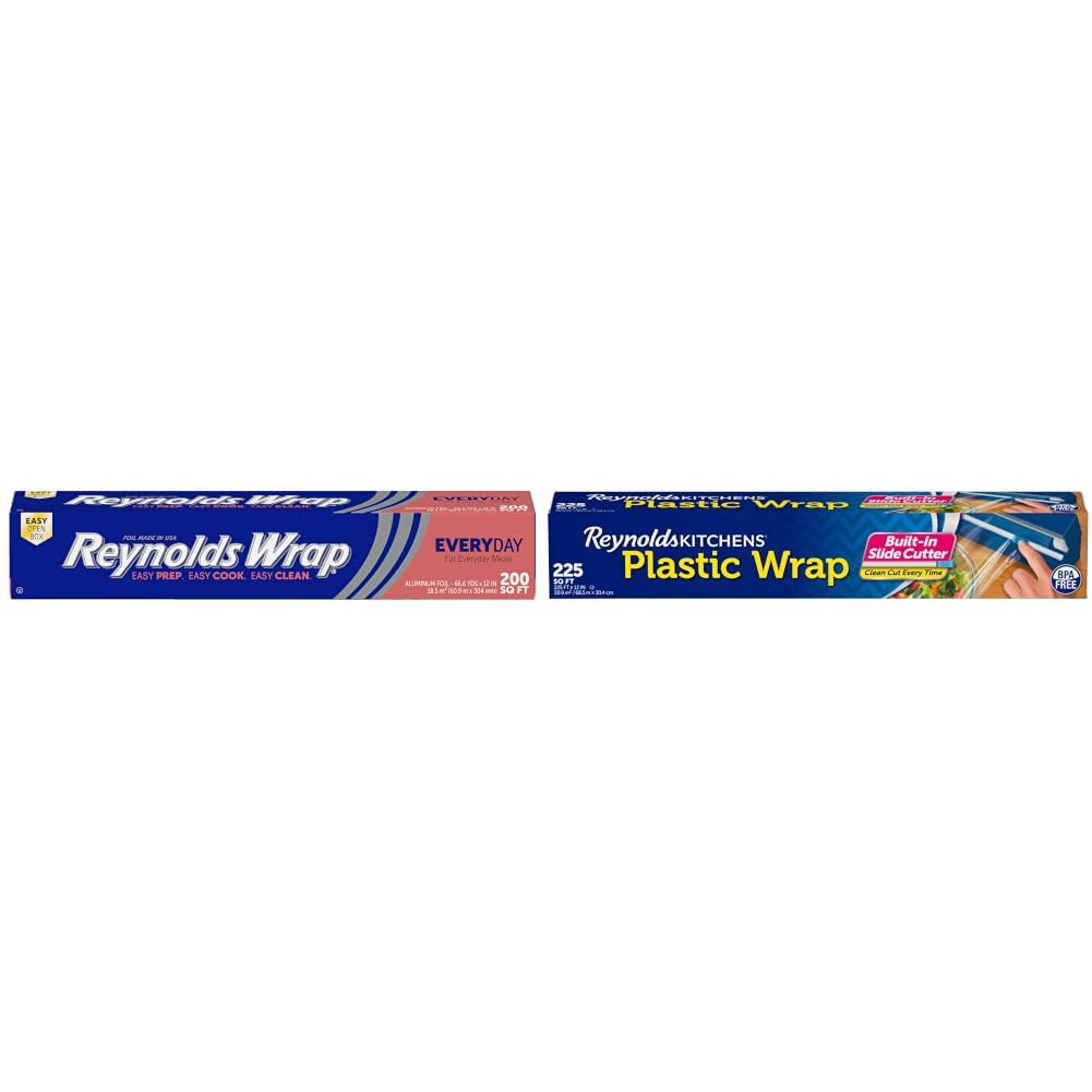 Reynolds 200 sq ft / Plastic Wrap & Foil Bundle Aluminum Foil