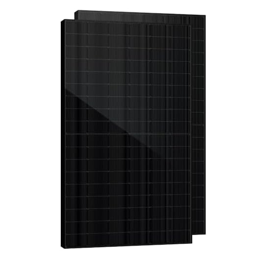 SAKETE Solarmodul 1000W – N-Typ Full Black Solarpanel mit Halbzellen-Technologie, geeignet für Balkonkraftwerk, 500W PV Panel 2er