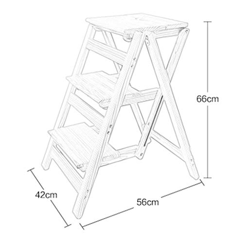 Taburete de Escalada Interior DASHADAO de madera plegable para adultos 4