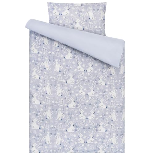 Yukkidds Musselin Kinderbettwäsche 100x135 – Bettbezug 100x135 & Kissenbezug 40x60 cm aus 100% Baumwolle – Atmungsaktives Bettwäsche Set für Baby Kinder