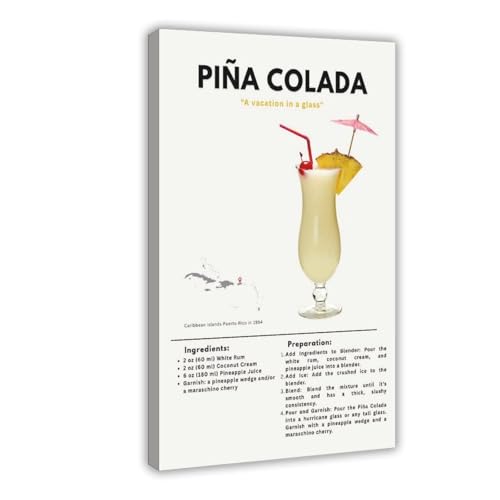 Poster sur toile Piña Colada tableau décoration murale bureau