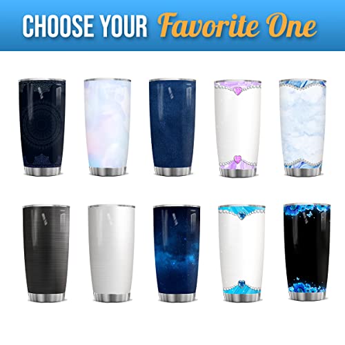 Wassmin Personalized Butterfly Stainless Steel Vacuum Insulated Tumbler With Lid - Custom Name Tumbler 20 Oz 30 Oz Double Walled Insulated Coffee Cup For Gym Fitness Travel #TOP2