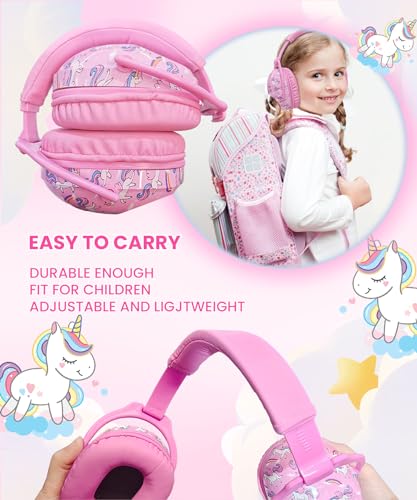 Image of ZOHAN EM030 Kids Ear Protection, Noise Cancelling Headphones Ear Muffs for Autism Sensory, Safety Noise Reduction Hearing Protection for Monster Truck /Concerts /Fireworks /Air Shows