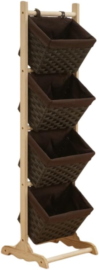 収納ラック多層織り、寝室木製、ハンギングバスケットスナック雑貨整理 (j,4階)