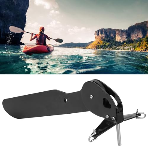 Image of Kayak Rudders Kit, Canoeing Rudder Replacement Parts, Tail Vane Rudder Set for Sea Kayaks Fishing Boat Ship, Black