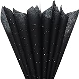 SUNCOLOR 120 Sheets 20"x14" Black Tissue Paper for Gift Bags Packaging Glitter Art Tissue Paper for Crafts