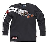  Lego Wear TOM 111 - T-SHIRT L/S 12103 Jungen Shirts/ Langarmshirts, Gr.128, Grau (DARK GREY)