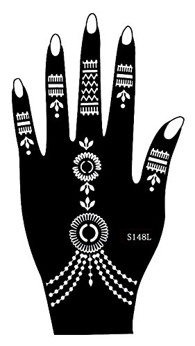 6 Blätter Tattoo Schablone Tattoo Vorlage für Henna Handbemalung Tigris