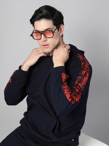 Image of Rigo Cotton Fleece Full Sleeves Oversized Co-ord Set for Men | Printed Hooded Track Suit Set for Men