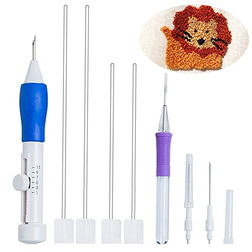 El Mejor Listado de Labor de aguja los más recomendados. 48 PEIONO Kit de Aguja Perforadora, Aguja Magica para Bordar Kit, La Herramienta Perfecta para Practicar el Bordado y Relajarse en Familia, Ayuda con el Enhebrado de Bordados DIY