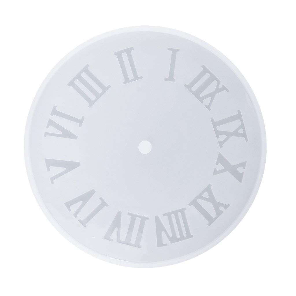 Bolt Bee Professional Resin Mould DIY Clock Art Silicone Mold, 8 Inch, Round with Roman Numerals, Transparent, Handmade Crafts Set for Beginners (8 inch)-image-35