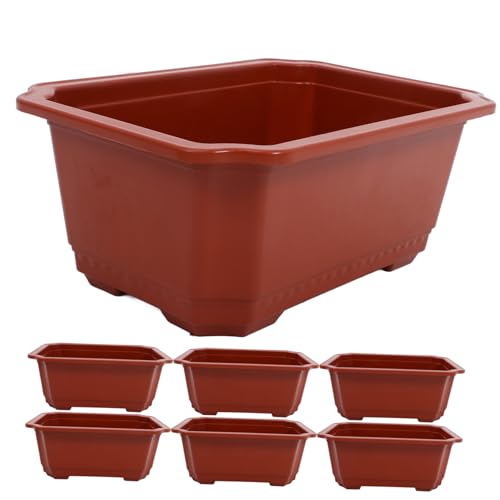 SUPVOX 10 Piezas Maceta Cuadrada Macetero De Barandilla Cesta Cajas Mimbre Jardineras Grandes Exterior Macetas De Contenedores De Flores Casa Macetas Grandes Plantas Brown Páginas