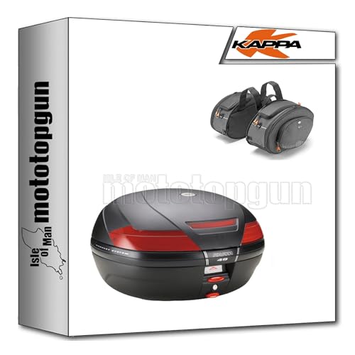 Sacoches Alpha Range AH207 et top case Kappa K49N pour voyager en Yamaha FZ6 Fazer