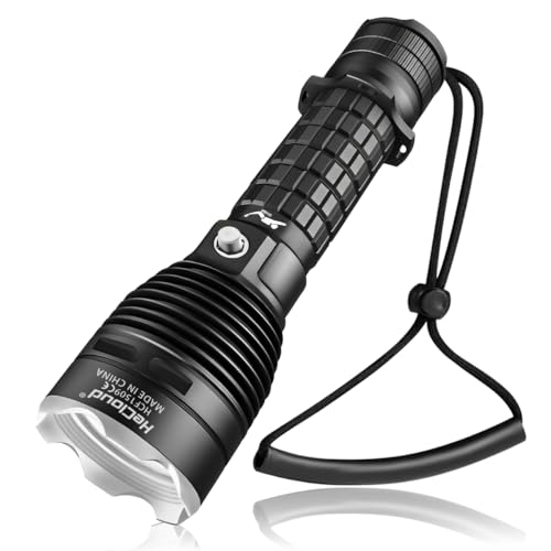 HECLOUD 3000LM Diving Flashlight IPX8 Waterproof Scuba Light 3 Modes Rechargeable Underwater Light