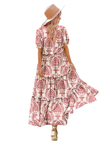 YESNO Summer Casual Bohemian Floral Dresses for...