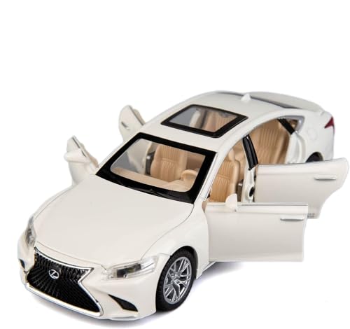Image of 1 /32 Compatible for Lexus Ls500h Model Car, Zinc Alloy Pull Back Toy car with Sound and Light for Kids Boy Girl Gift (White)