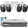 Swann Home DVR Security Camera System with 1TB HDD, 4 Channel 4 Camera, 1080p Full HD Video, Indoor or Outdoor Wired Surveillance CCTV, Color Night Vision, Heat Motion Detection, LED Lights, 445804