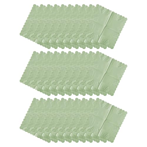 Servilletas verdes de boda Tofficu que evitan manchas con su doble capa absorbente