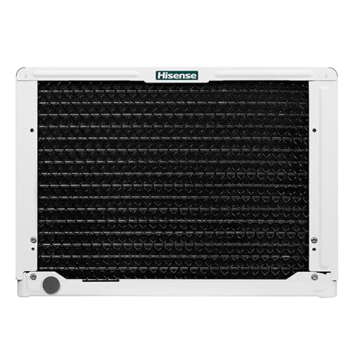 Image of Hisense 8,000 BTU Smart Inverter Window Air Conditioner with Easy Install Bracket, Covers Up to 350 Sq Ft, Ultra-Slim Profile, 3 Fan Speeds, 700W, Smart controls, 4‑Way Air Direction - HLAW0825TW