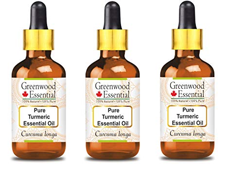 Huile essentielle de curcuma Curcuma Longa pure bienfaits peau et cheveux lot de 3