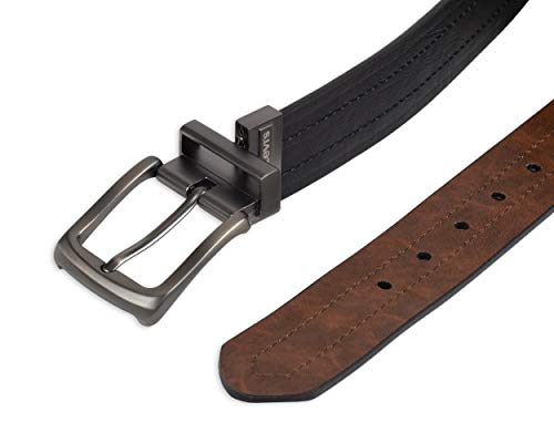 Image of Levi's Leather Men's Levis 40Mm Reversible Belt With Brushed Silver Buckle
