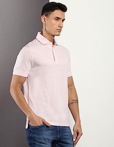 Image of Tommy Hilfiger Solid Cotton Blend Slim Fit Men's T-Shirt