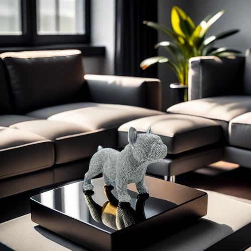Estatua de Bulldog Francés en Resina para Decoración miniatura 7