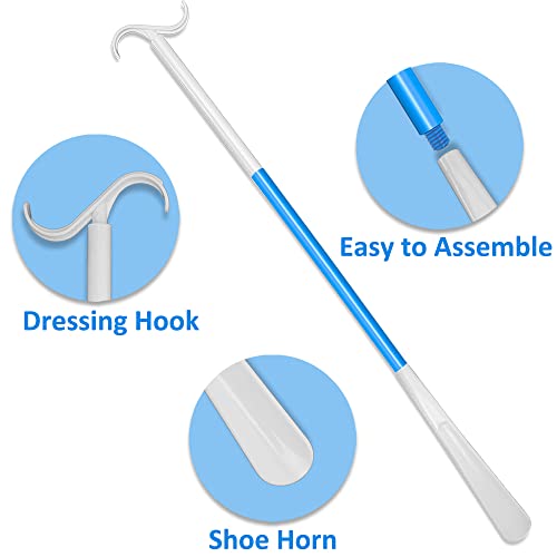 355-Inch-Long-Handled-Shoe-Horn-Dressing-Stick-Sock-Remover-Aid-Helper-Versatile-Adjustable-Dressing-Aid-for-Shoes-Socks-Shirts-Pants-Long-Shoe-Horn-Shoe-Horn-Long-Handle-for-Seniors