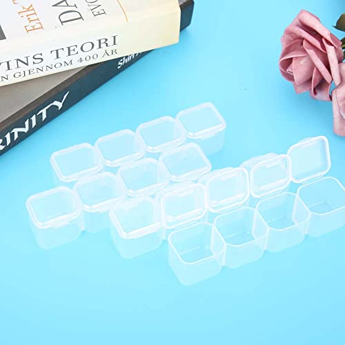 Image of Nail Art Beads Organizer 56 Slots Nail Organizer, Plastic Arts and Crafts Storage Boxes with Detachable Grids, Transparent Storage Case for Nail Art Accessory Decorations Jewelry Rhinestone