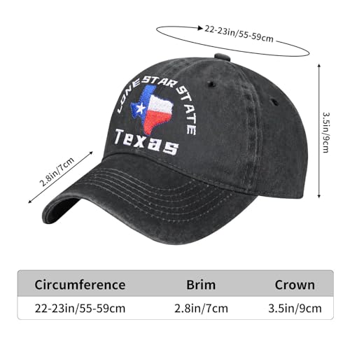 Image of Embroidered Baseball Cap for Women Men Vintage Adjustable Washed Distressed Denim Baseball Hat