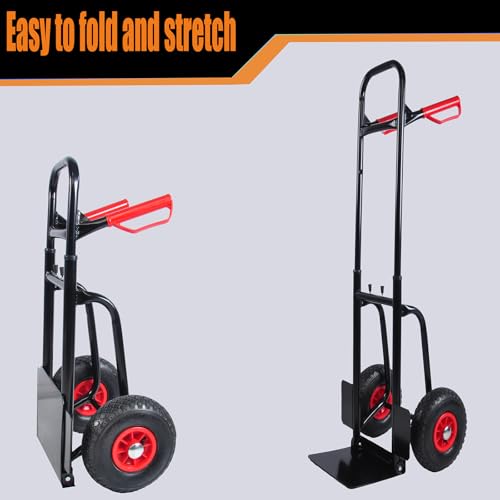 Carretilla de mano resistente 330 lb con ruedas de goma miniatura 2