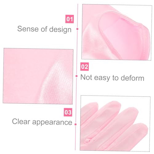 FRCOLOR 3Pairs Decorative Dress Gloves Stylish Pink Gloves for Parties Princess Costumes and Special Occasions3