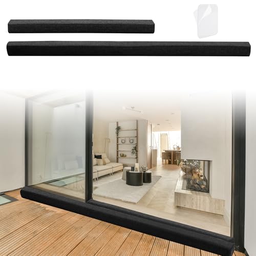 BALAPET 2 Pcs Door Draft Stopper Black