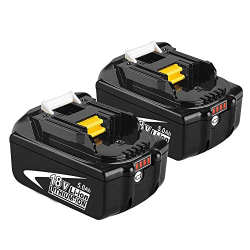 Moticett 2X BL1850B 18V 5.0Ah Reemplazo de Batería de para Makita 18v Batería BL1850 BL1860B BL1860 BL1840 BL1835 BL1830 BL1815 LXT-400 con indicador