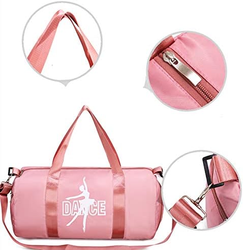 WEISIPU Duffel Sport Gym Slippers Bag Women Travel Dance Backpack with Shoe Pocket (Pink) 3 WEISIPU Duffel Sport Gym Slippers Bag Women Travel Dance Backpack with Shoe Pocket (Pink)