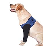 Dog Recovery Sleeve, Dog Recovery Suit, Abrasion Resistant Sleeve Front Leg, Washable 2.5mm Thick and Waterproof, Pet Wounds Prevent Licking, Bite (Small, Blue)