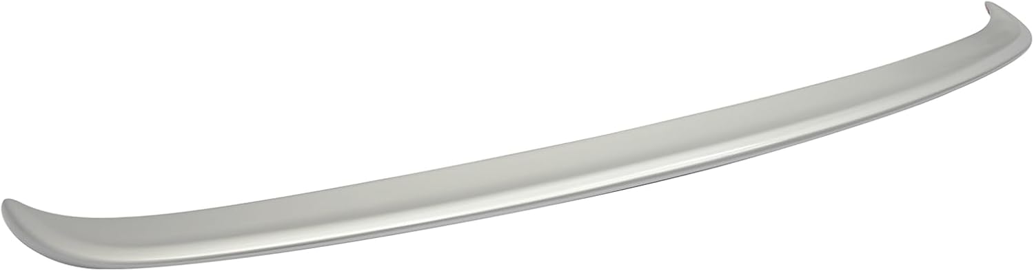 IKON MOTORSPORTS, Trunk Spoiler Compatible with 2004-2010 BMW 5 Series E60 4-Door Sedan/Saloon, AC Style Painted #354 Titanium Silver Metallic ABS Plastic Rear Trunk Lid Spoiler Wing Lip
